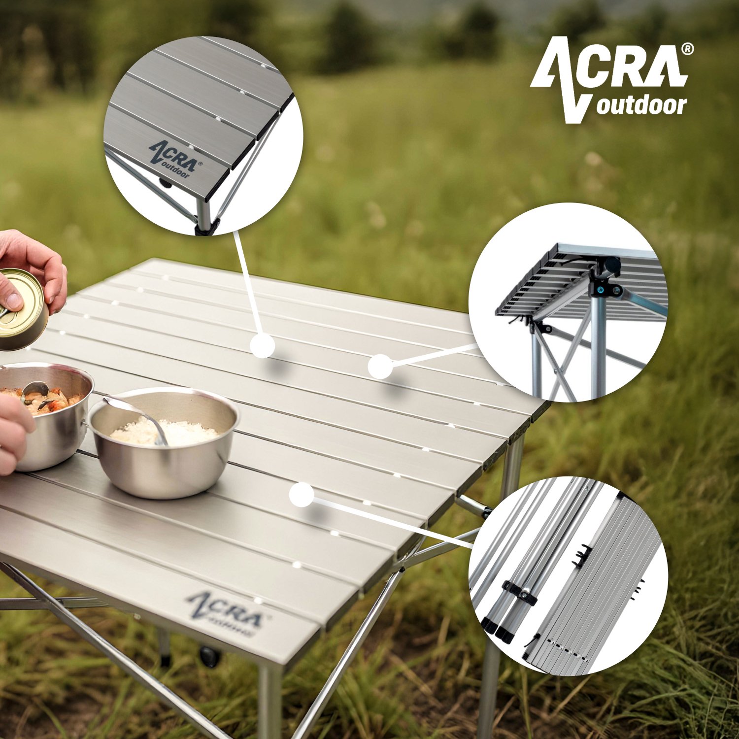Stůl Acra C3S kempingový