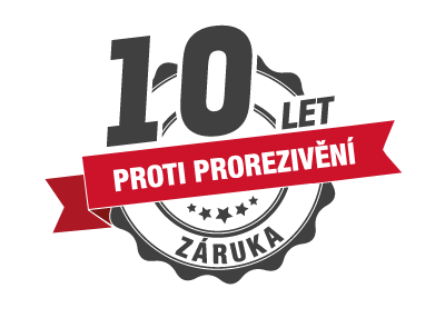 Záruka kvality! - 10 let záruka na prorezavění!