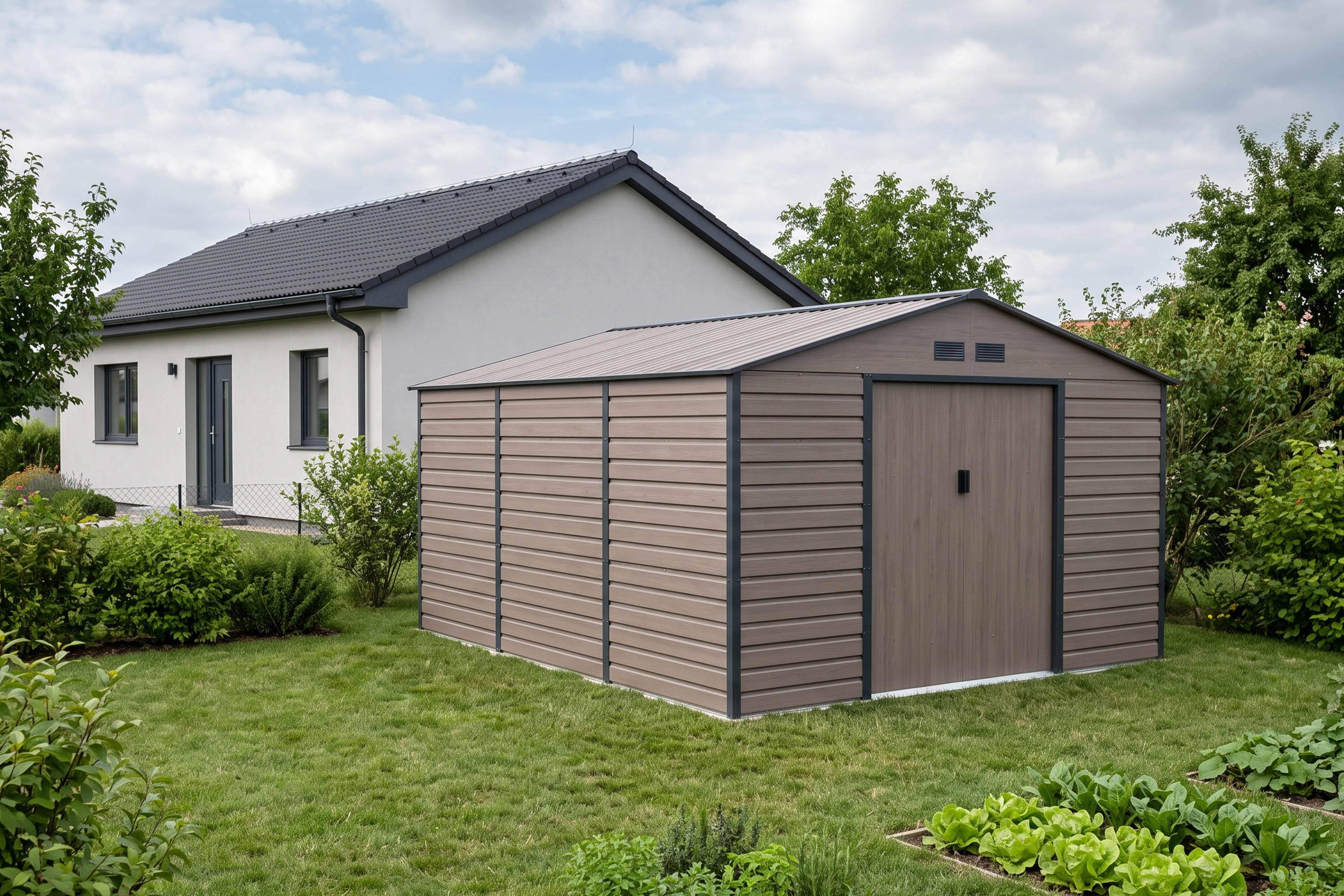 zahradní domek g21 gah 1300, šedý