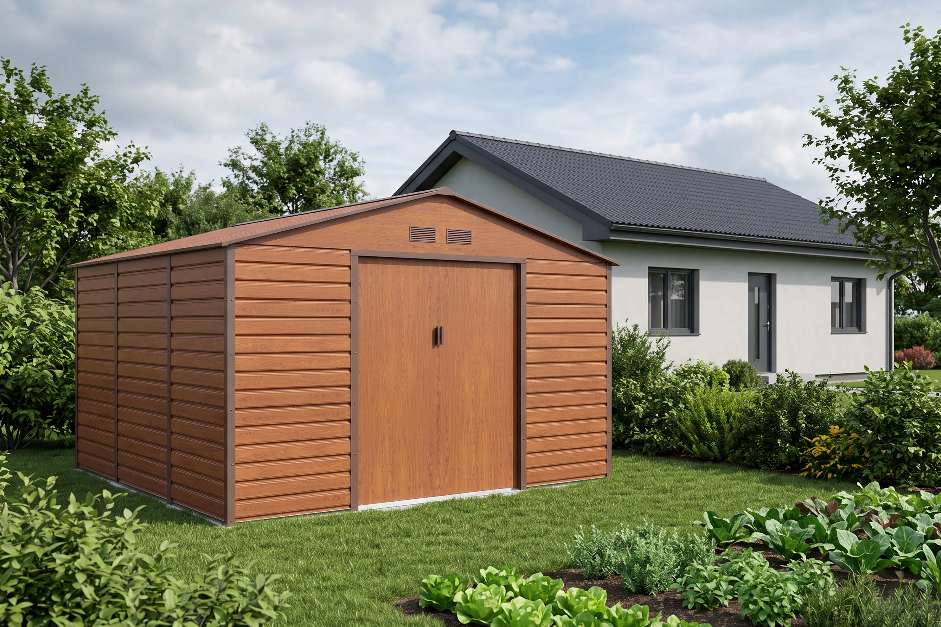 zahradní domek g21 gah 1300, hnědý