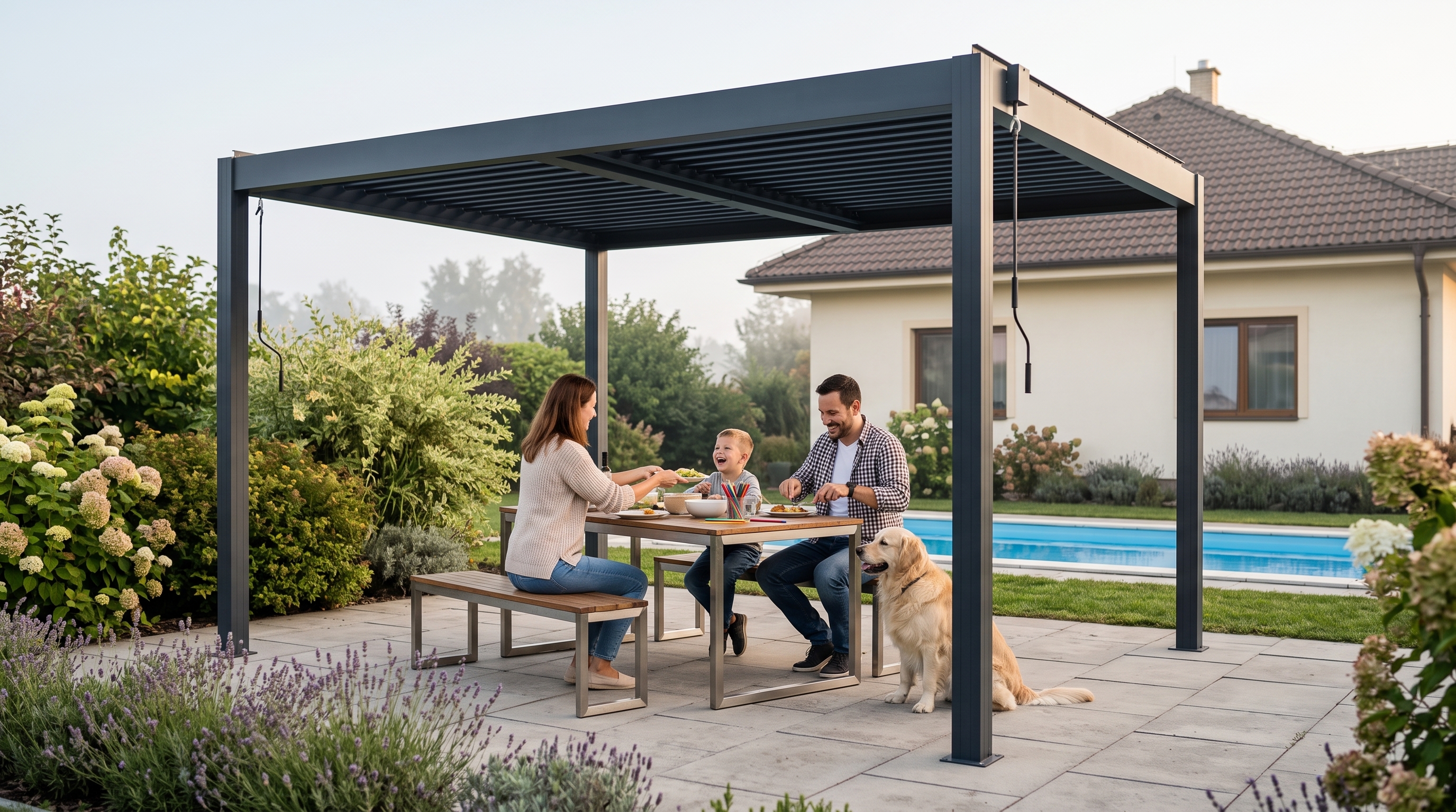 Bioklimatická pergola G21 Austin Premium 4x3 m