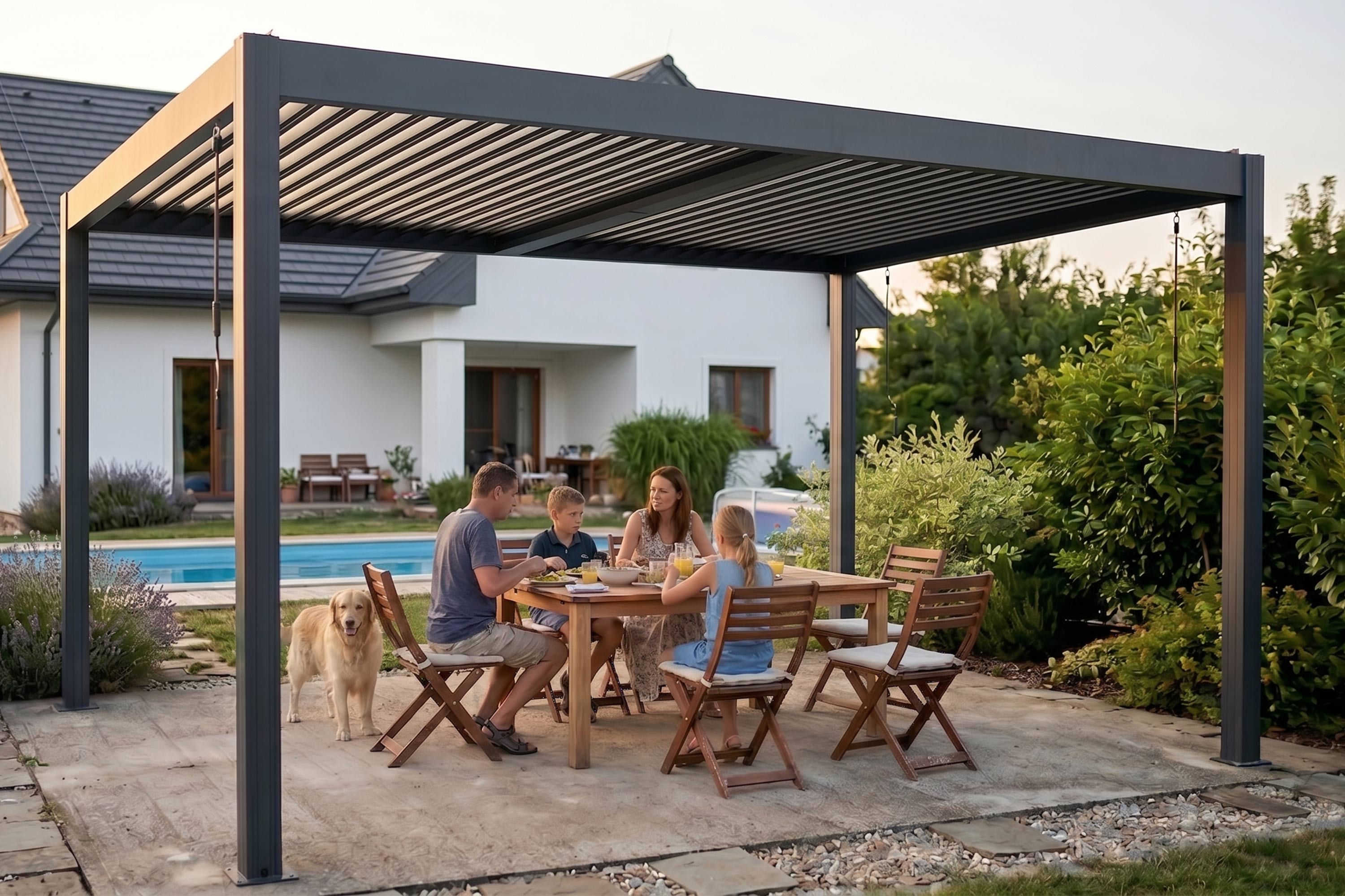 Bioklimatická pergola G21 Austin Premium 4x3 m