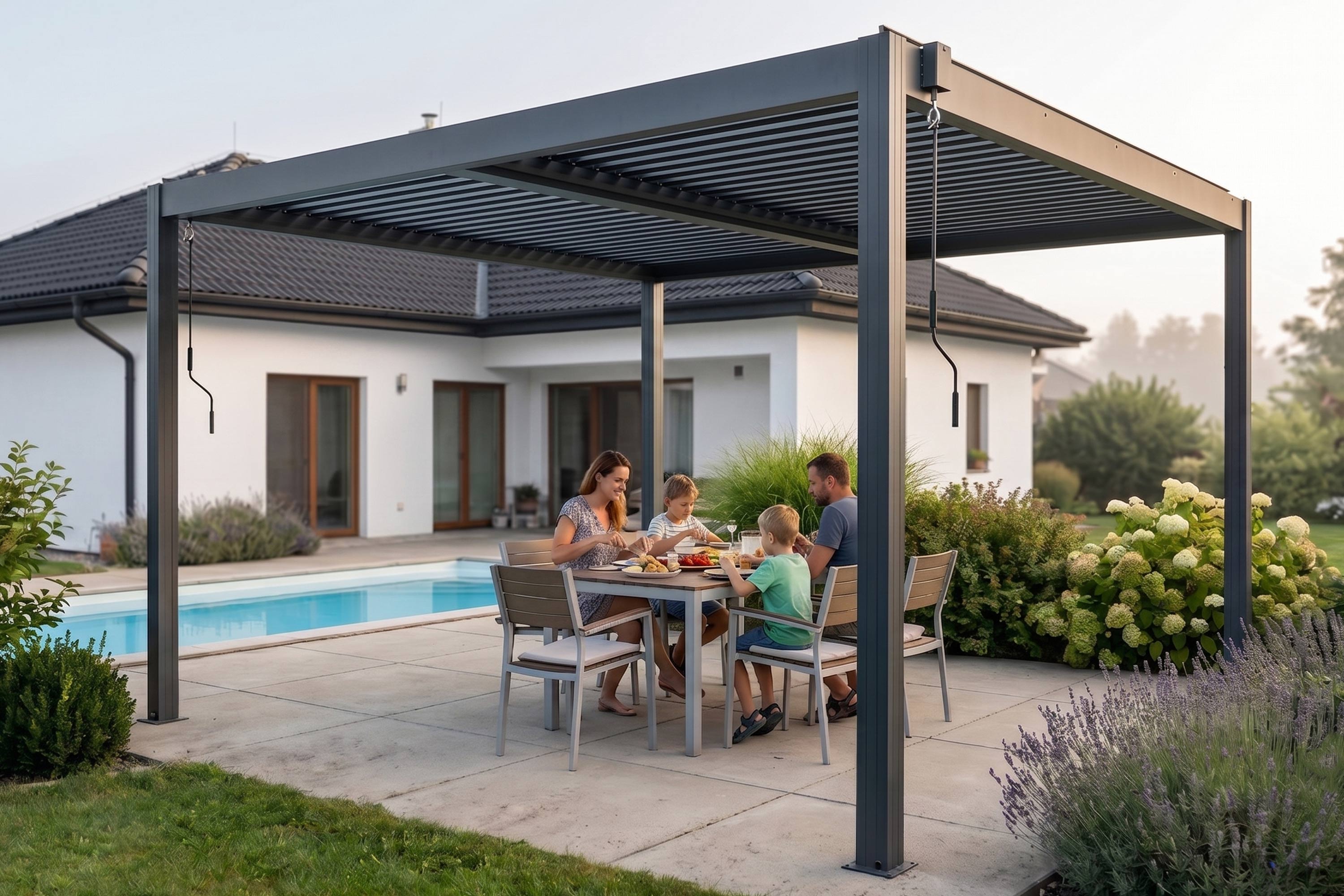 Bioklimatická pergola G21 Austin Premium 4x4 m
