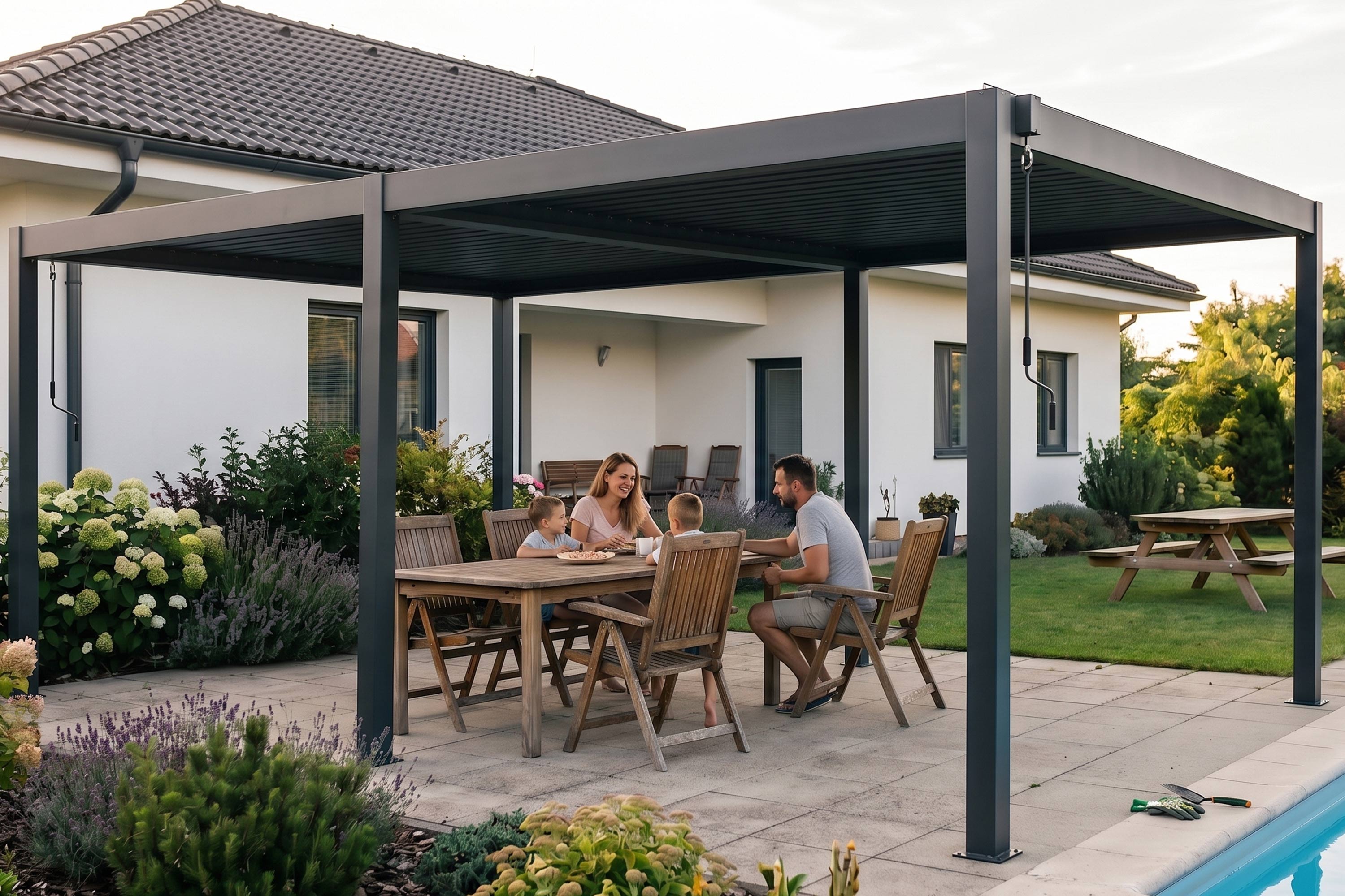 Bioklimatická pergola G21 Austin Premium 4x4 m