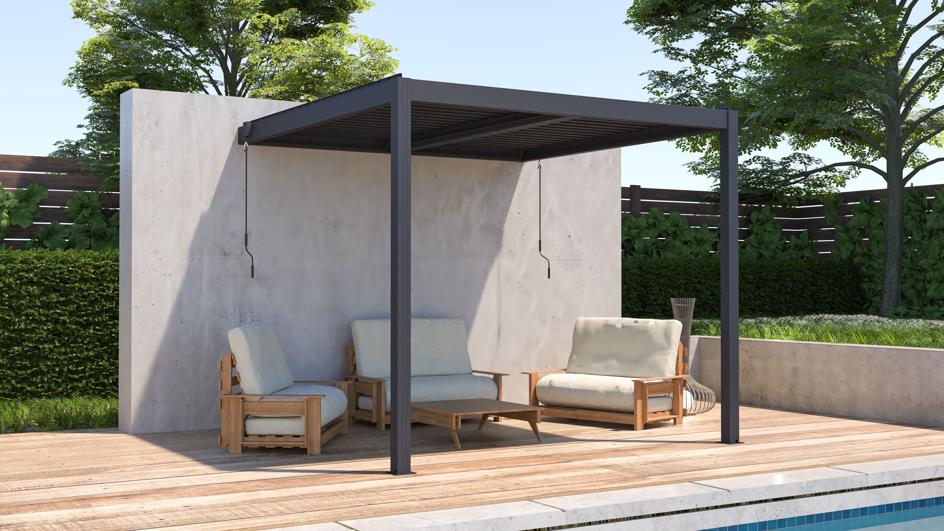 Bioklimatick� pergola G21 Trenton Premium 3x3 m