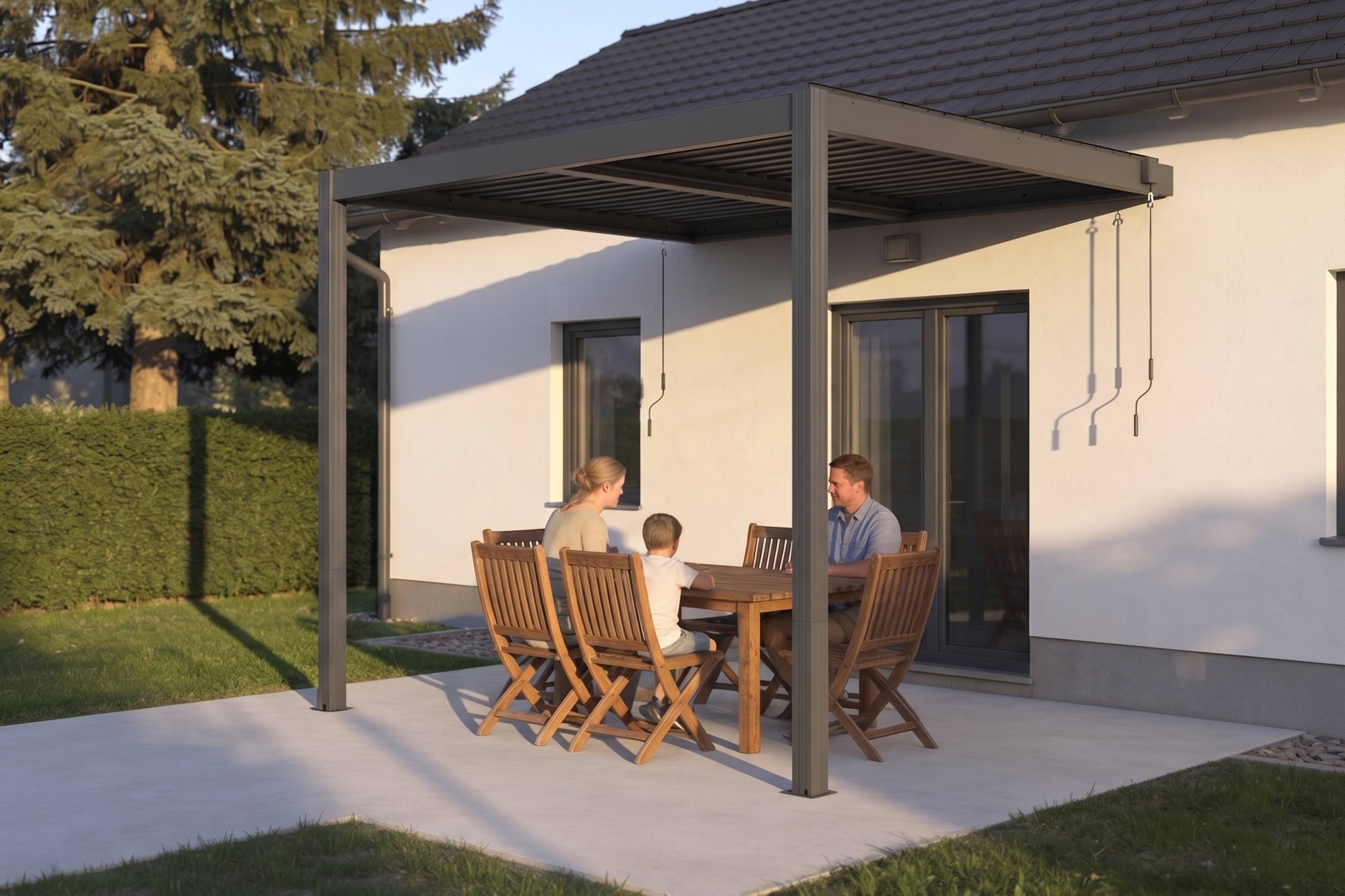 Bioklimatická pergola G21 Trenton Premium 3x3 m