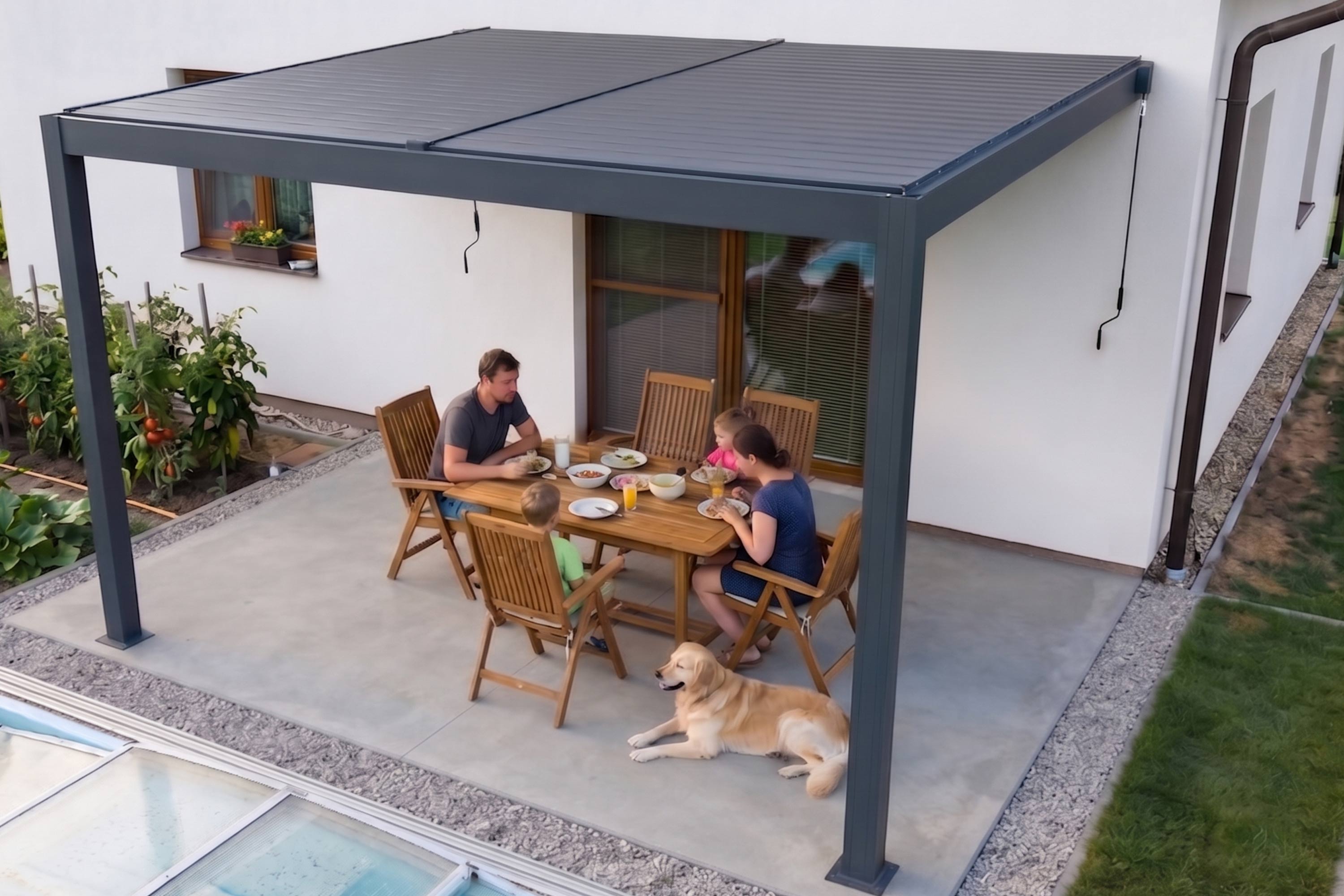 Bioklimatická pergola G21 Trenton Premium 4x4 m
