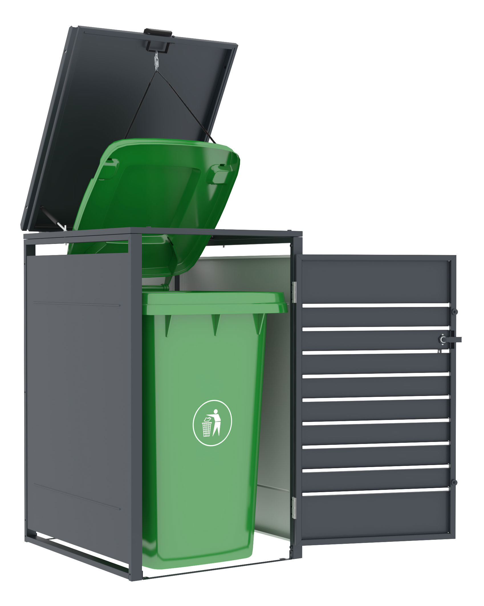 Přístřešek na popelnice G21 68x117x80 cm