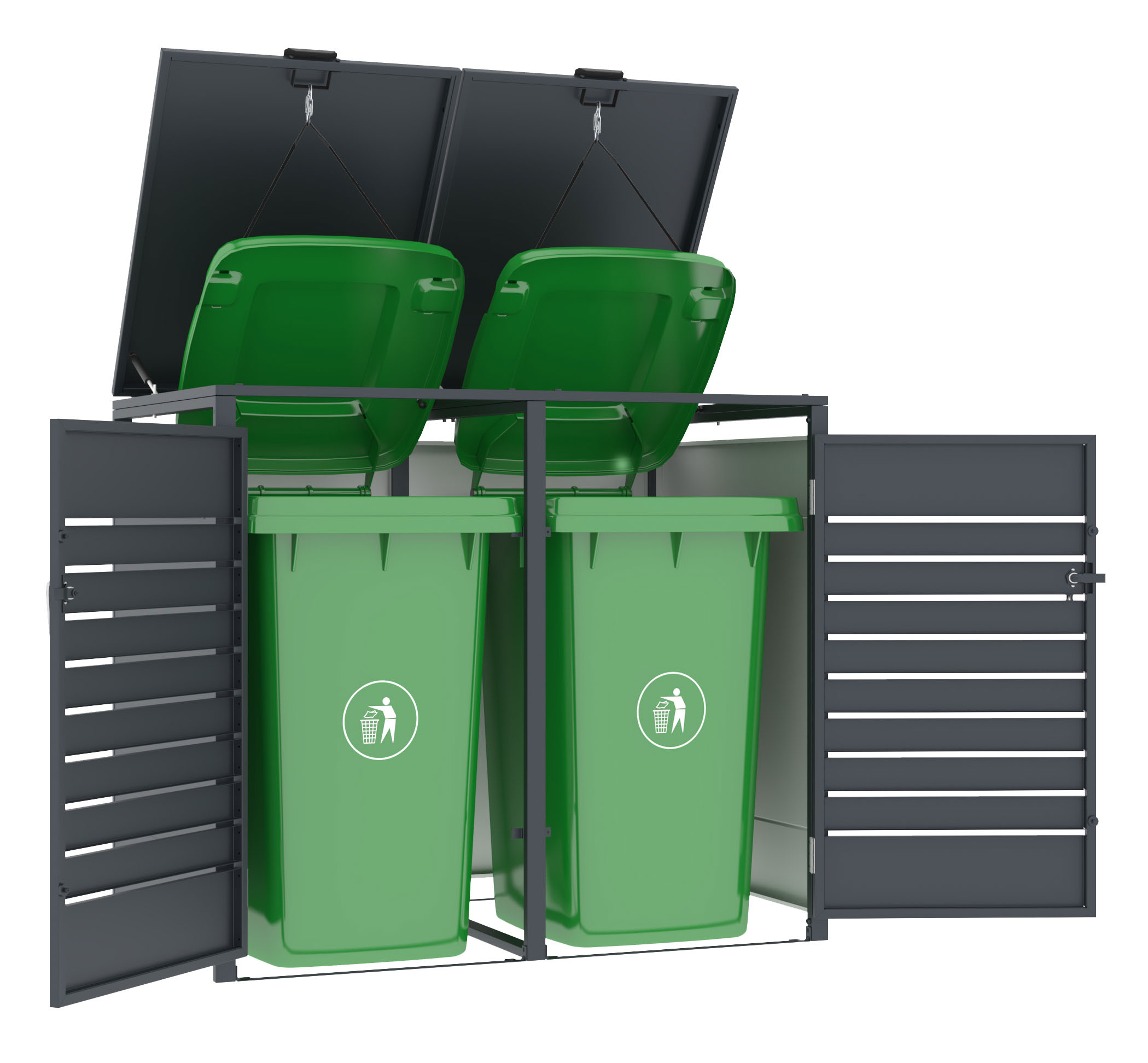 Přístřešek na popelnice G21 132x117x80 cm