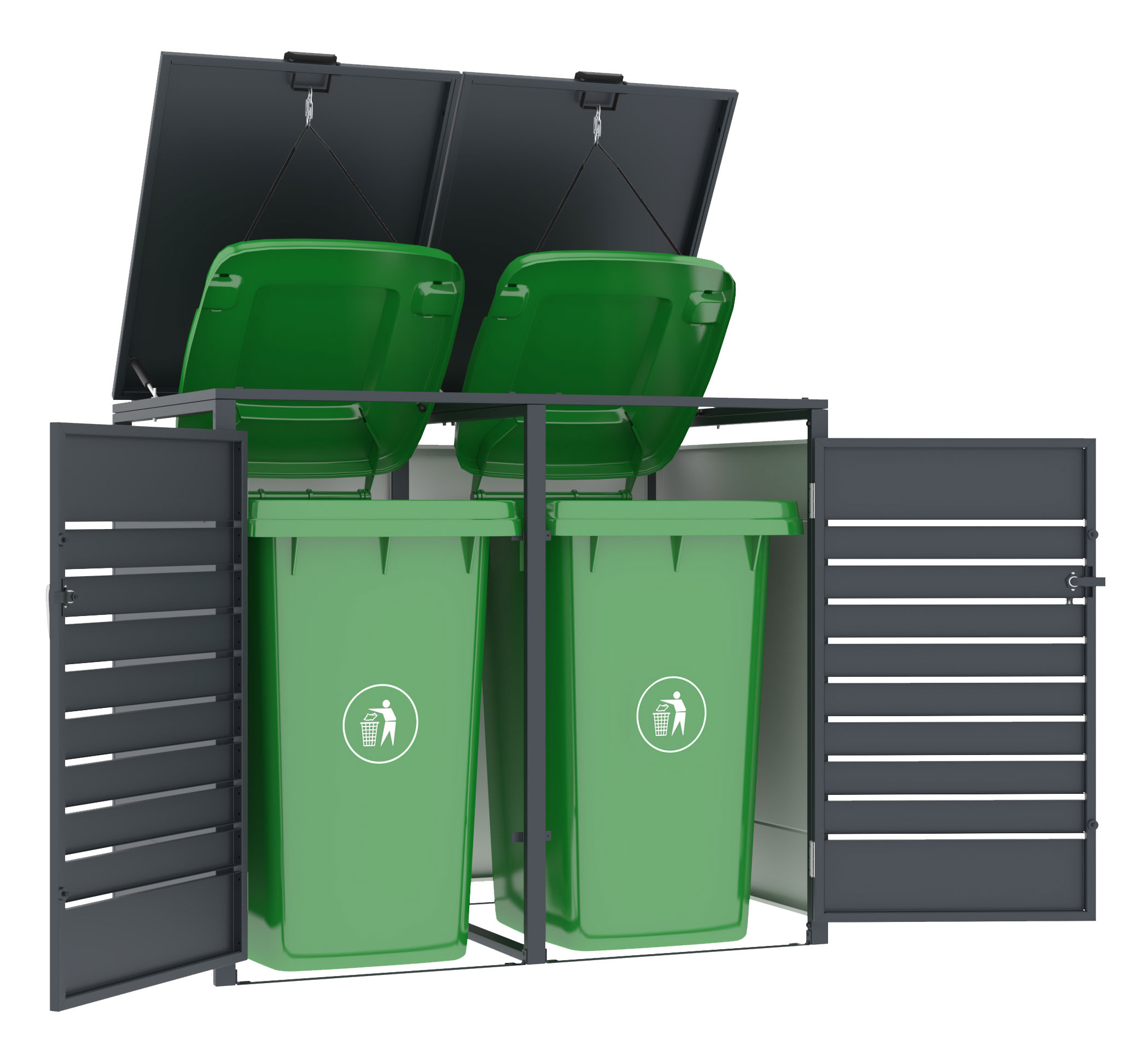 Přístřešek na popelnice G21 132x117x80 cm