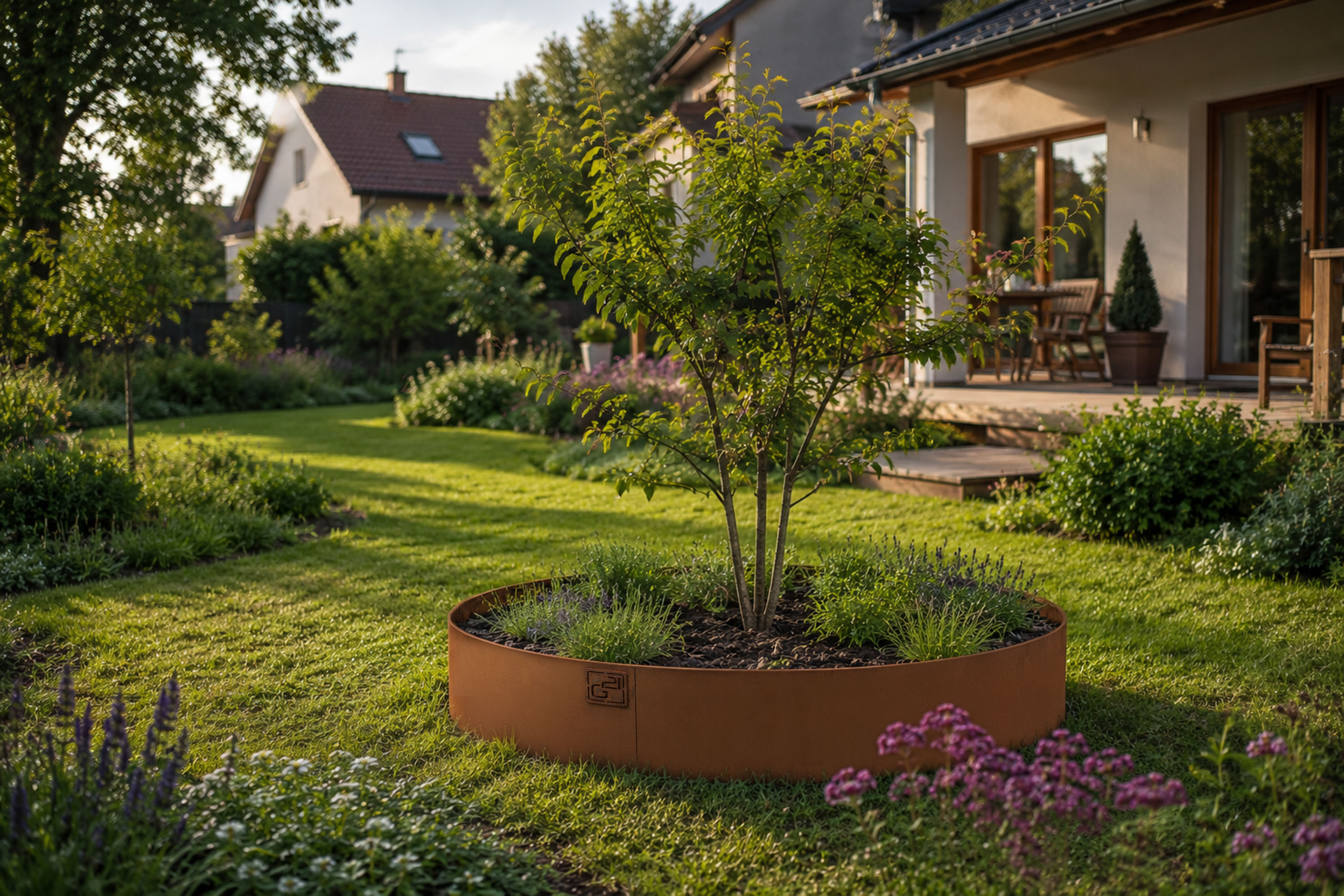 Kruhový zahradní obrubník G21 Corten