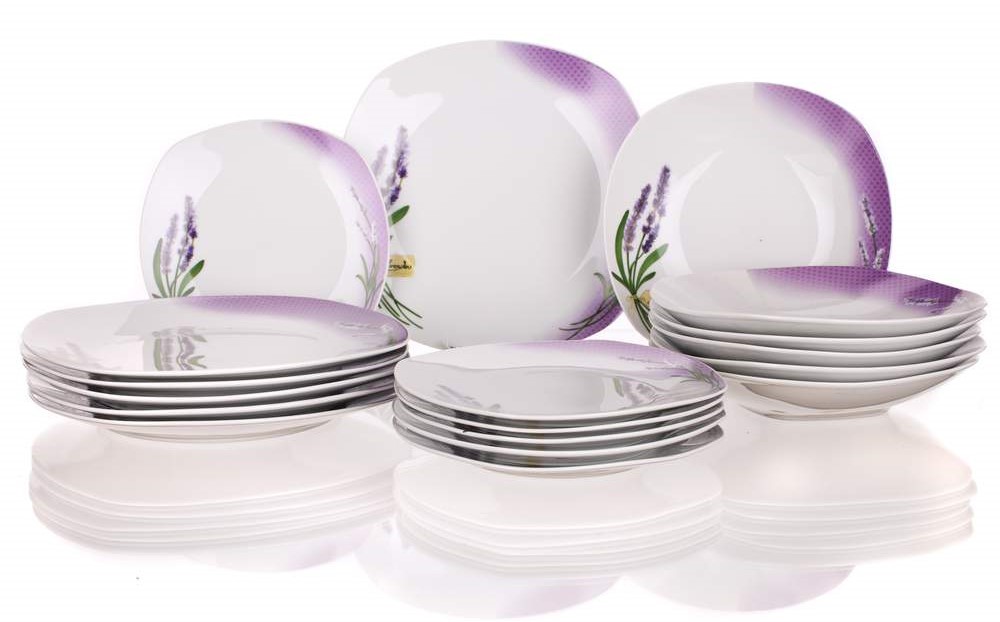18dílná sada talířů Lavender od Banquetu