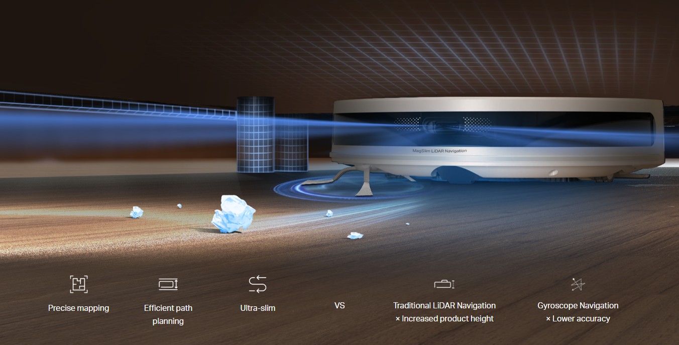 Vysavač TP-Link Tapo RV20 Max Plus s chytrými funkcemi