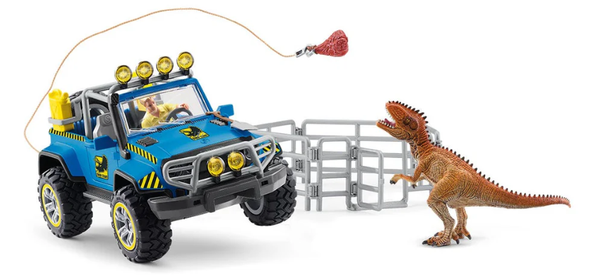 Hračka Schleich Terénní vůz s venkovním výběhem pro dinosaura