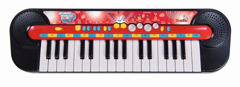Dětské piano Simba s 32 zvukovými klávesami.