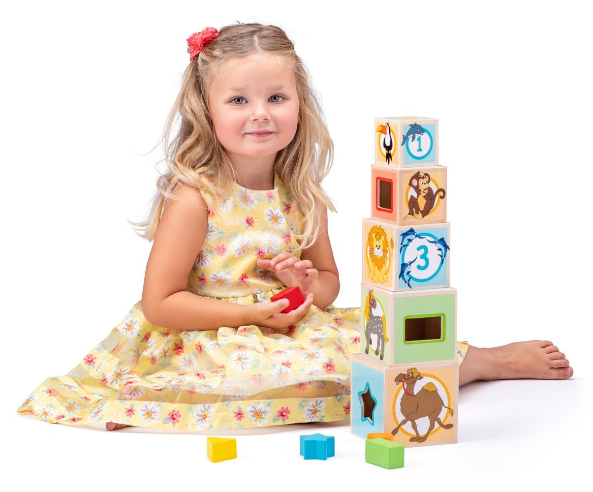 Didaktická hračka Woody 102195005 je jednoduchá stavebnice, která potěší malé děti i jejich rodiče.
