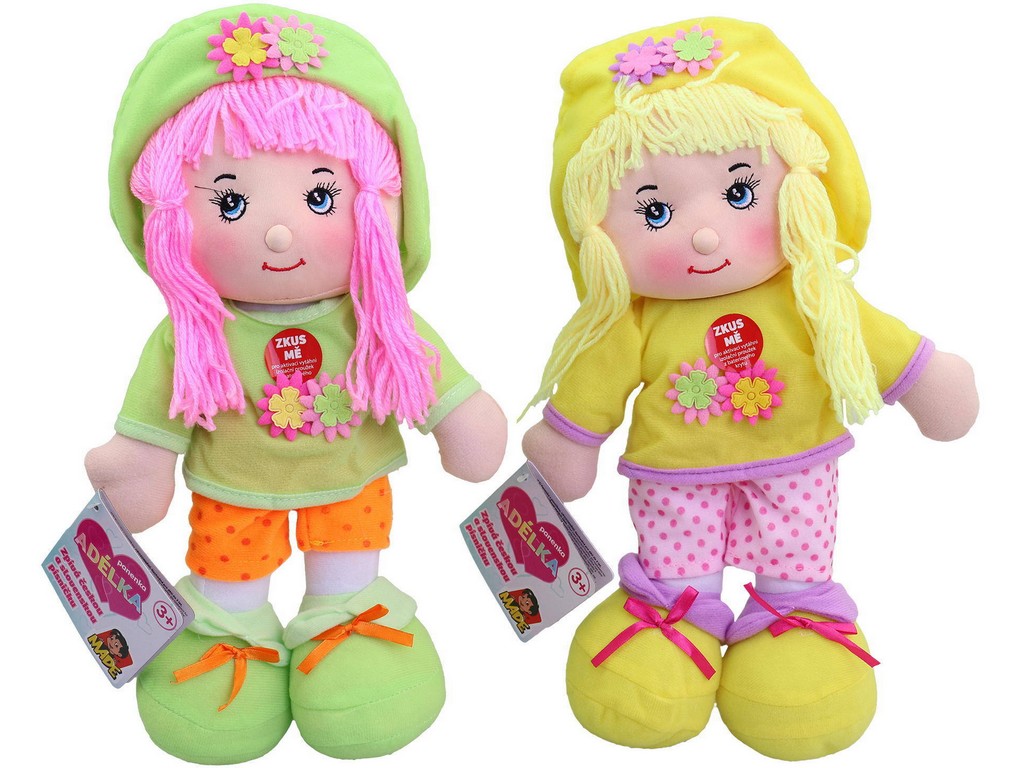Textilná bábika Adélka so zvukom od značky MaDe v 3 rôznych farbách