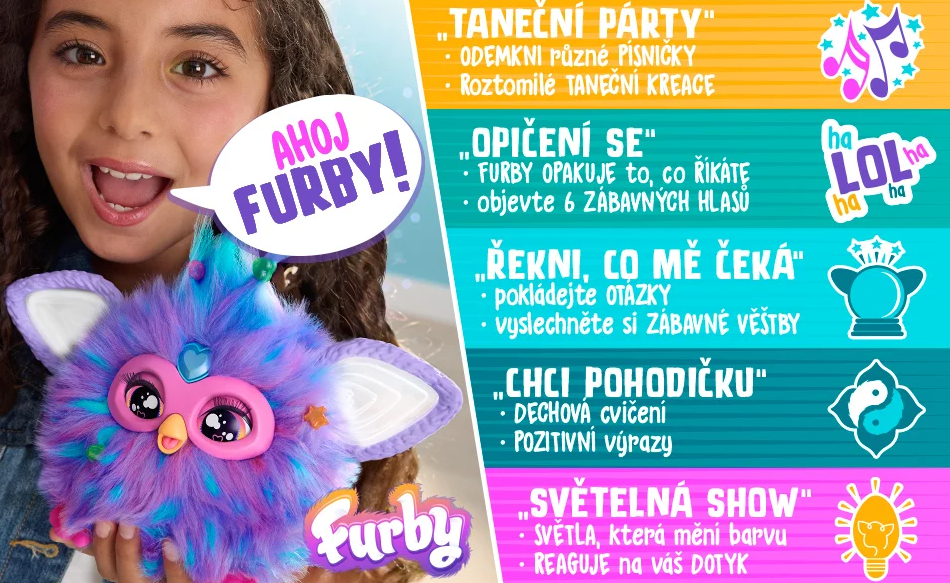 Interaktivní hračka Hasbro Furby fialový v CZ verzi