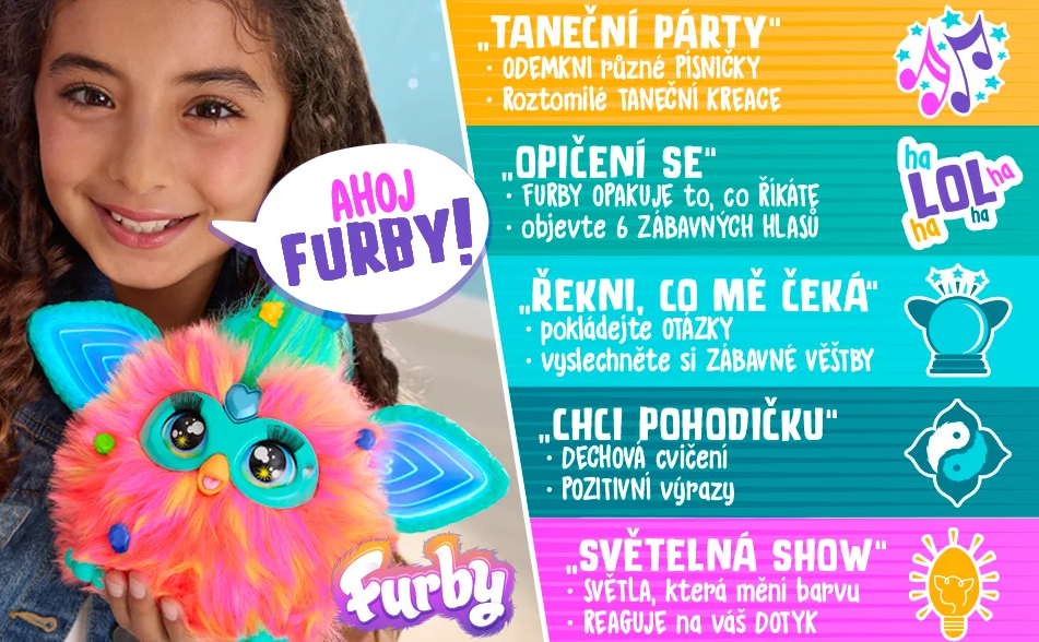 Interaktivní hračka Hasbro Furby korálový v CZ verzi