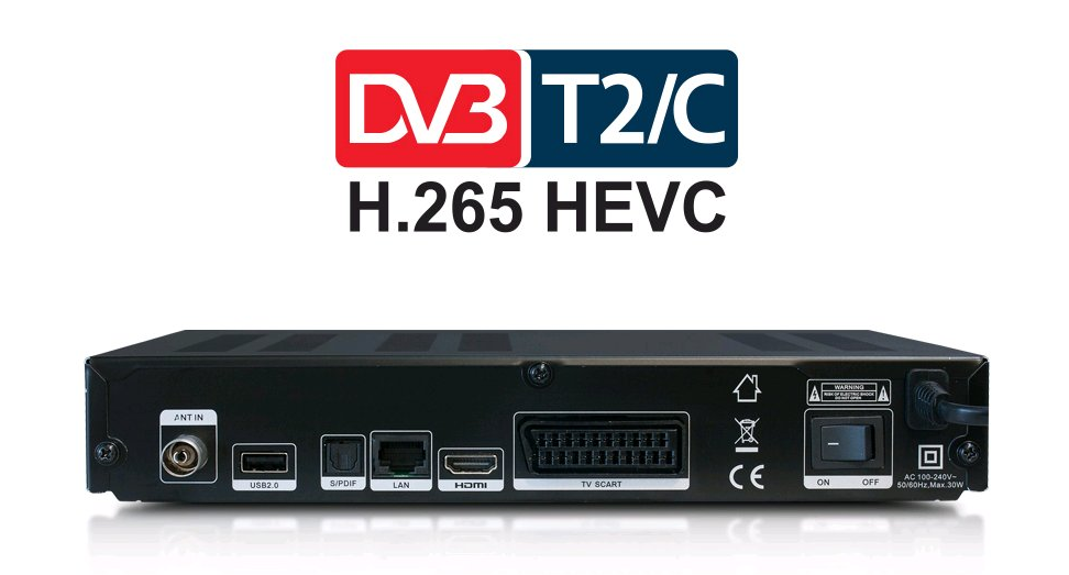 DVB-T přijímač AB Cryptobox 702T HD DVB-T2 H.265 (HEVC)