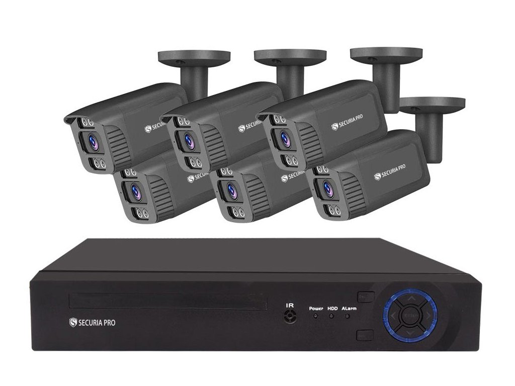 Kamerový set Securia Pro se 6 IP kamerami