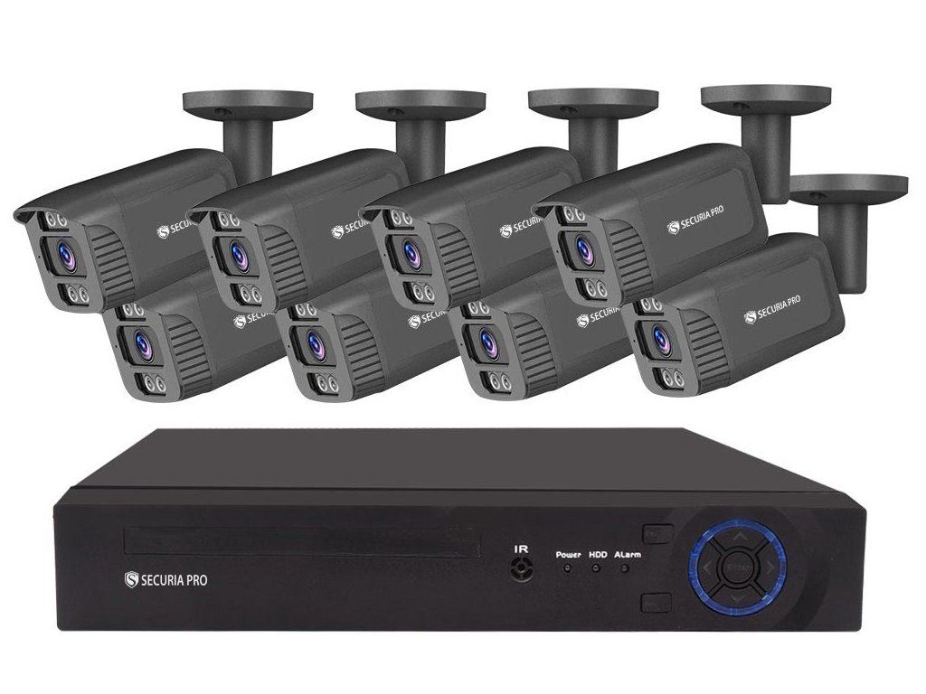Kamerový set Securia Pro se 8 IP kamerami