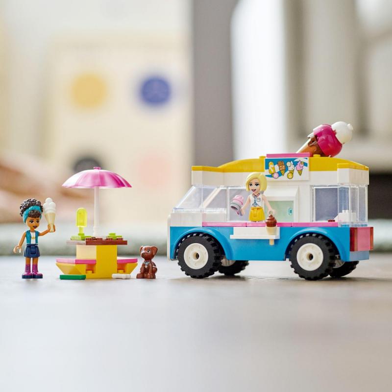 Stavebnice LEGO Zmrzlinářský vůz s posezením a figurkami LEGO Friends