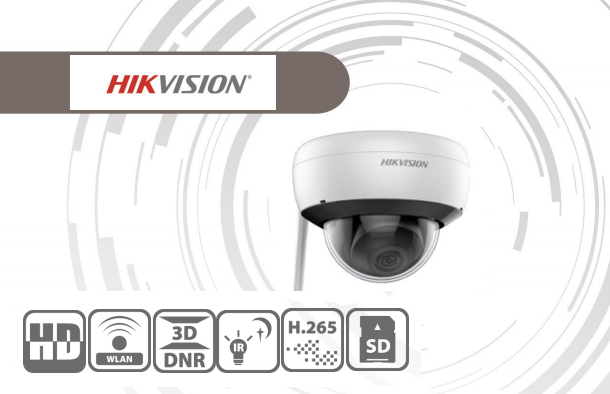 Kamera Hikvision DS-2CD2021G1-IDW1/2,8 2 Mpix DWDR+ICR+IR; Wi-Fi; obj. 2,8mm