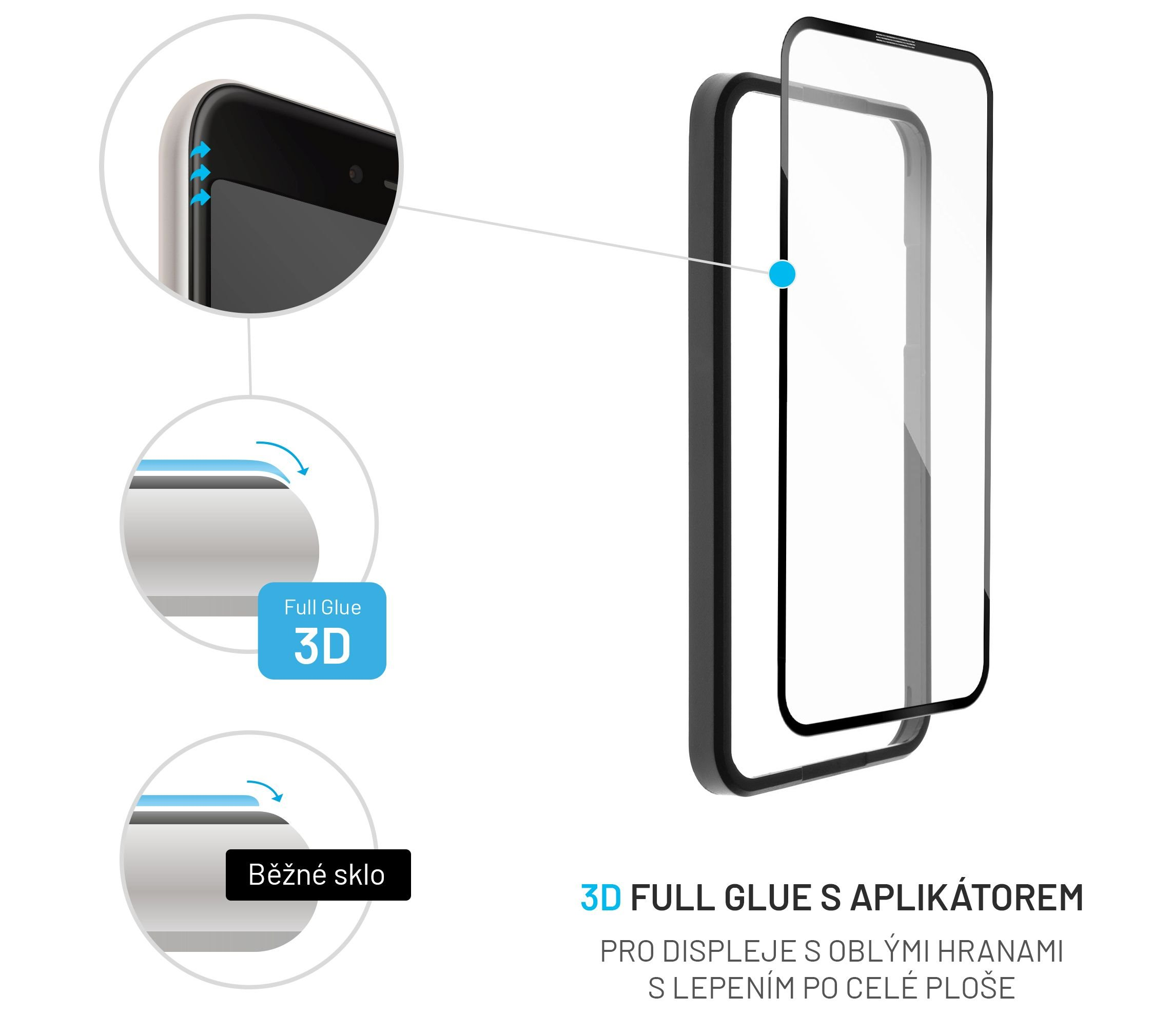 Temperované tvrdené 3D sklo FIXED Full-Cover je navrhnuté presne na mieru prémiového chytrého telefónu Apple iPhone 13/13 Pro.