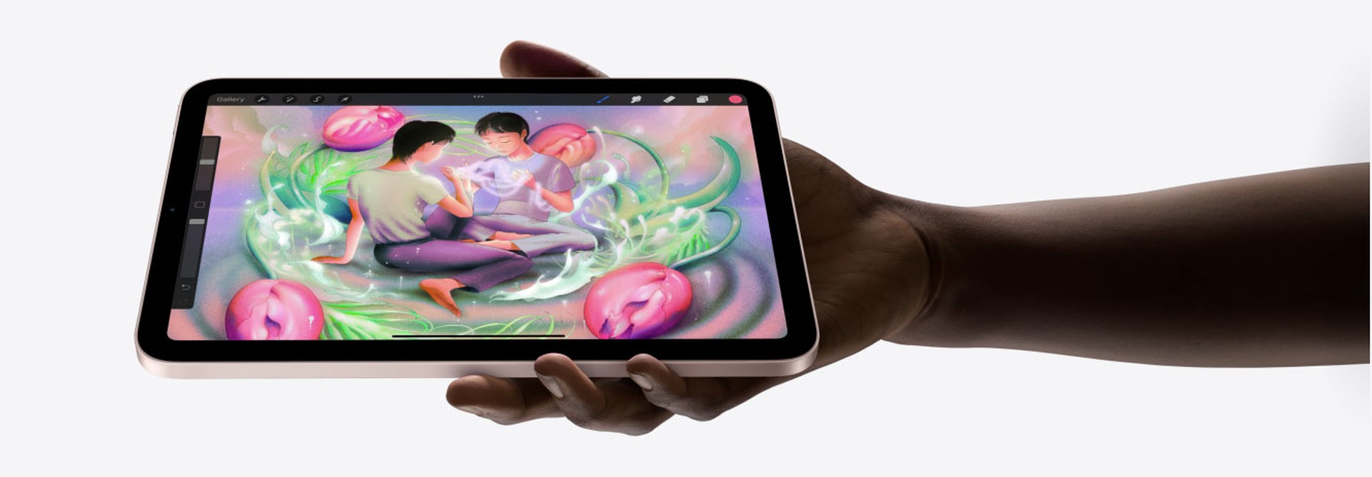 iPad Mini 6 má velký 8,3? Liquid Retina displej, přitom váží pouhých 297 g a je tenký 6,3 mm.
