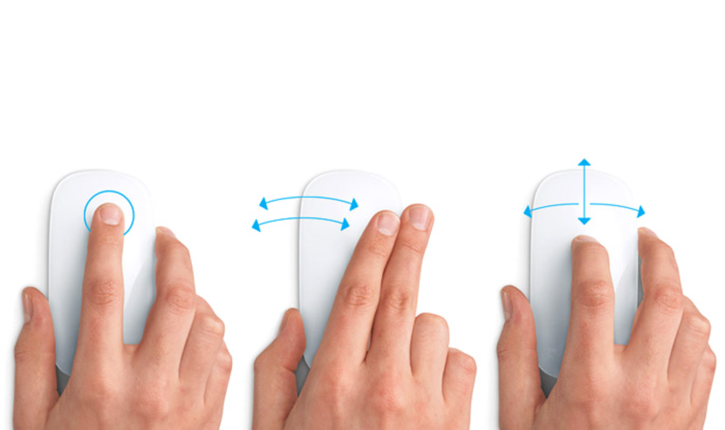 Apple Magic Mouse 3 obsahuje vysoce přesné dotykové senzory Multi-Touch, které detekují vaše pohyby prstů a promění je na konkrétní příkazy, díky čemuž můžete jednoduše skrolovat v dokumentech, procházet webové stránky či prolistovat fotografie.