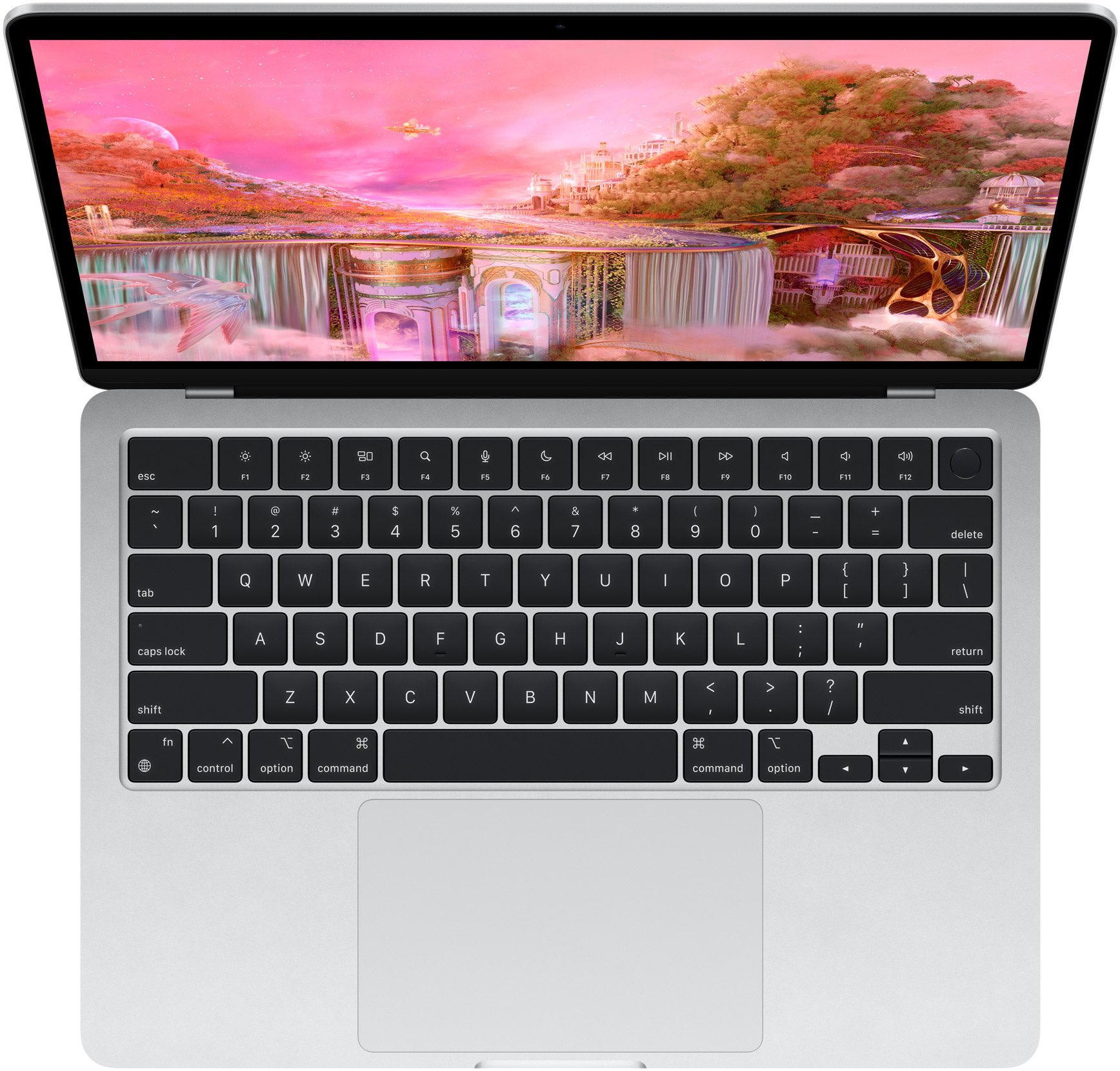 Nový MacBook Air M2 má vylepšenú klávesnicu Magic Keyboard s nožnicovým mechanizmom as 1mm zdvihom pre tiché písanie a presnú odozvu.
