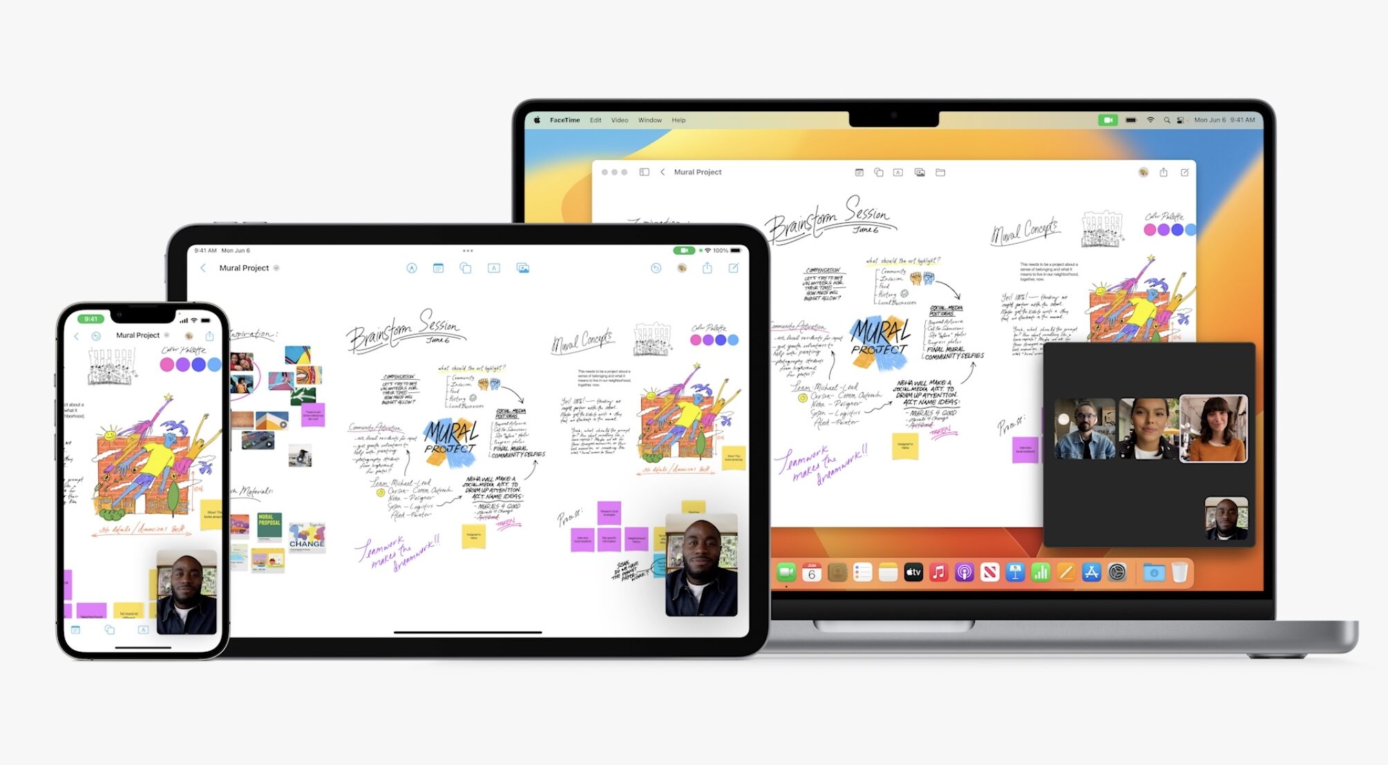 Zcela nová platforma Apple Freeform umožňuje spolupracovat s přáteli, rodinou a kolegy na virtuální tabuli, takže se hodí pro brainstorming, diagramy nových projektů, jednoduché skicování či pro zapisování čerstvých nápadů.