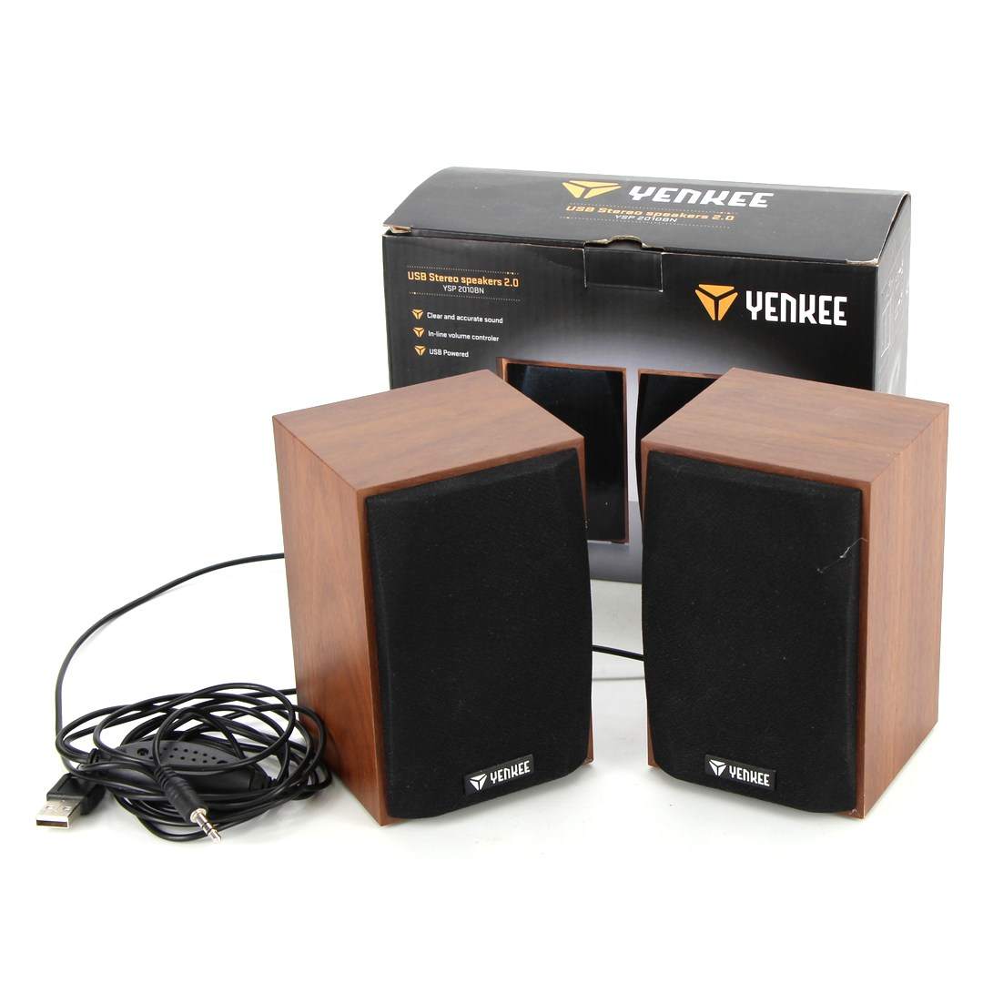 Dřevěná stolní reprosoustava Yenkee YSP 2010BN s konfigurací 2.0CH představuje ideální řešení pro audiofily, kinematografické nadšence i PC hráče.